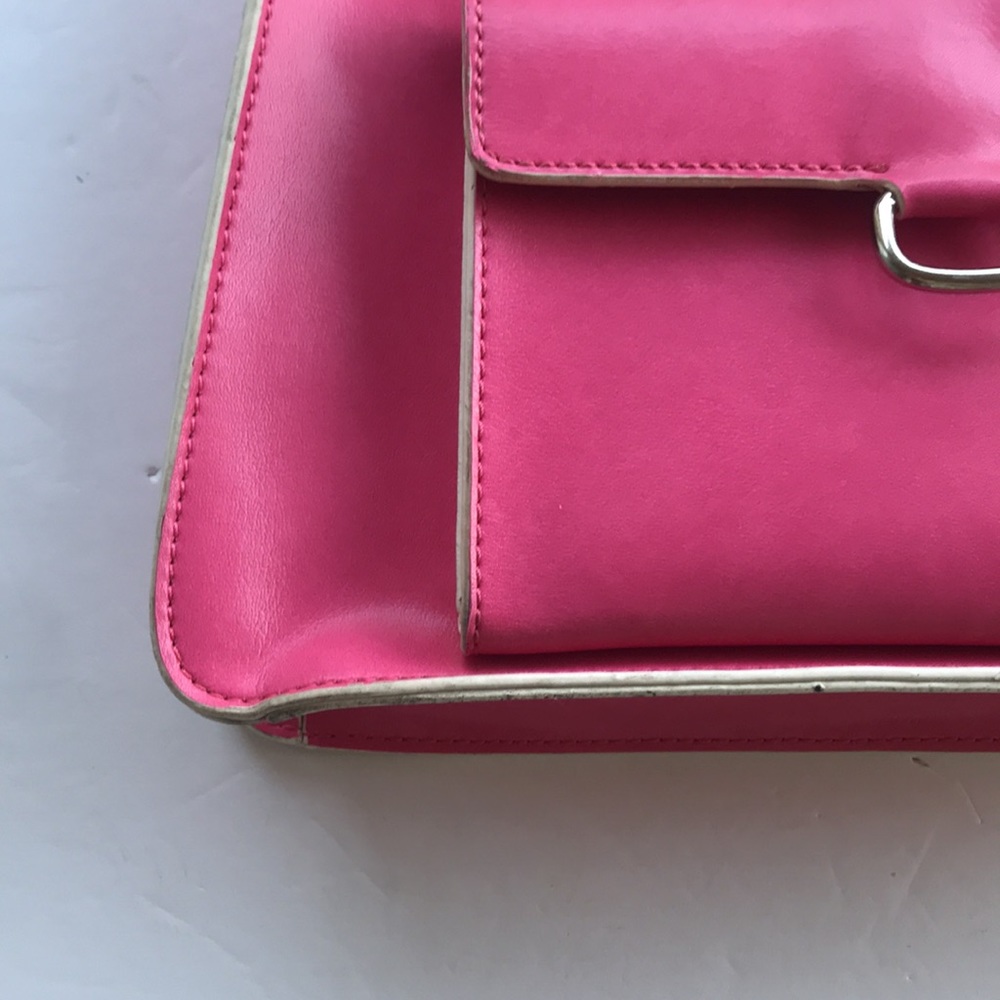 Y2K Vintage Barbie Pink Girly Soho Flap Shoulder Bag Preppy Purse Vegan Mob Wife - Picture 4 of 17